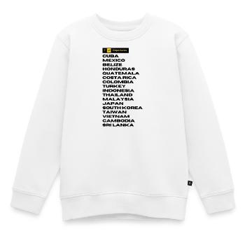 Abflug Neon Schild Reisestil - Kinder Premium Organic Sweatshirt - Weiß - Vorne - AI Model Kid Male (0cm)