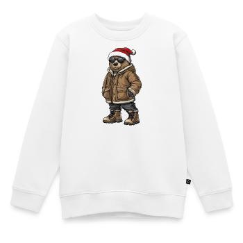 Bär Weihnachten Winter - Kinder Premium Organic Sweatshirt - Weiß - Vorne - AI Model Kid Male (0cm)
