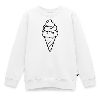 Cream cold - Kinder Premium Organic Sweatshirt - Weiß - Vorne - AI Model Kid Male (0cm)