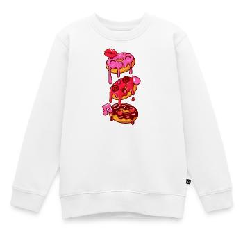 Donuts Kawaii Glacés et Coeurs - Sweat Premium enfant bio - blanc - Devant - AI Model Kid Male (0cm)