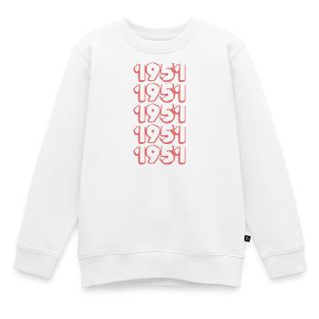 Né en 1951 - Sweat Premium enfant bio - blanc - Devant - AI Model Kid Male (0cm)
