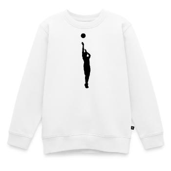 basketball - Sweat Premium enfant bio - blanc - Devant - AI Model Kid Male (0cm)