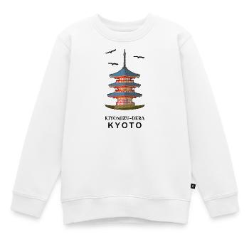 Kyoto au Japon Temple bouddhiste Kiyomizu-Dera - Sweat Premium enfant bio - blanc - Devant - AI Model Kid Male (0cm)