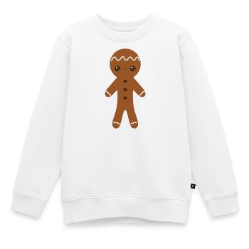 Lebkuchenfigur mit Zuckerguss Details - Kinder Premium Organic Sweatshirt - Weiß - Vorne - AI Model Kid Male (0cm)
