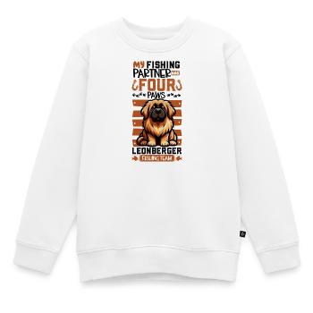Angeln und Leonberger - Kinder Premium Organic Sweatshirt - Weiß - Vorne - AI Model Kid Male (0cm)