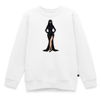 Schwarze Ninja-Eleganz - Kinder Premium Organic Sweatshirt - Weiß - Vorne - AI Model Kid Male (0cm)