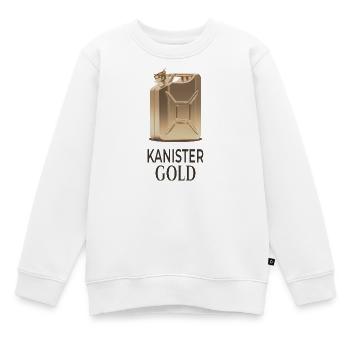 Conception humoristique du prix du carburant en or - Sweat Premium enfant bio - blanc - Devant - AI Model Kid Male (0cm)