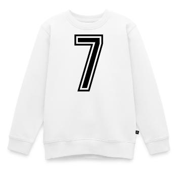 7 Symbole numérique - Sweat Premium enfant bio - blanc - Devant - AI Model Kid Male (0cm)