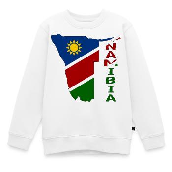 Namibia Landkarte Flagge - Kinder Premium Organic Sweatshirt - Weiß - Vorne - AI Model Kid Male (0cm)