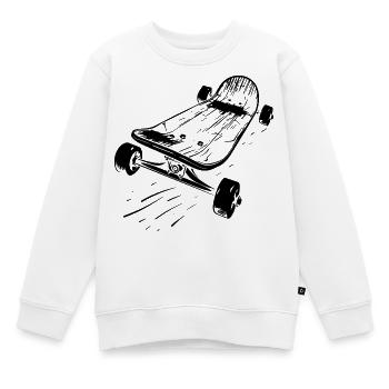 Skateboard - Kinder Premium Organic Sweatshirt - Weiß - Vorne - AI Model Kid Male (0cm)