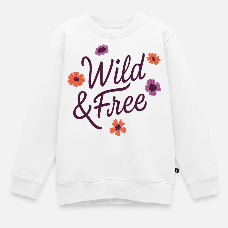 Wild & Frei - Kinder Premium Organic Sweatshirt - Weiß
