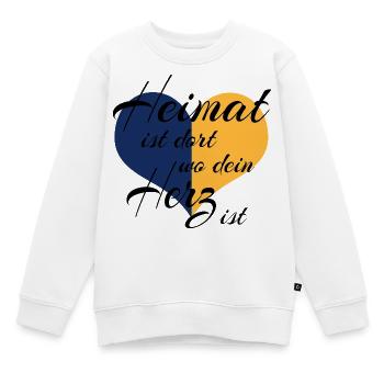 Heimat ist dort wo dein Herz ist - Kinder Premium Organic Sweatshirt - Weiß - Vorne - AI Model Kid Male (0cm)