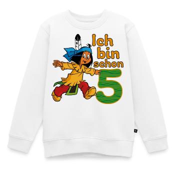 Yakari Ich Bin Schon Fünf Geburtstagsdesign - Kinder Premium Organic Sweatshirt - Weiß - Vorne - AI Model Kid Male (0cm)