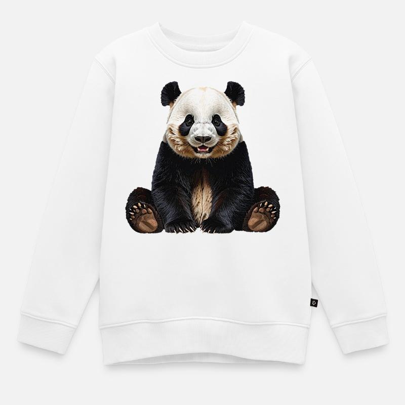 Panda - Sweat Premium enfant bio - blanc