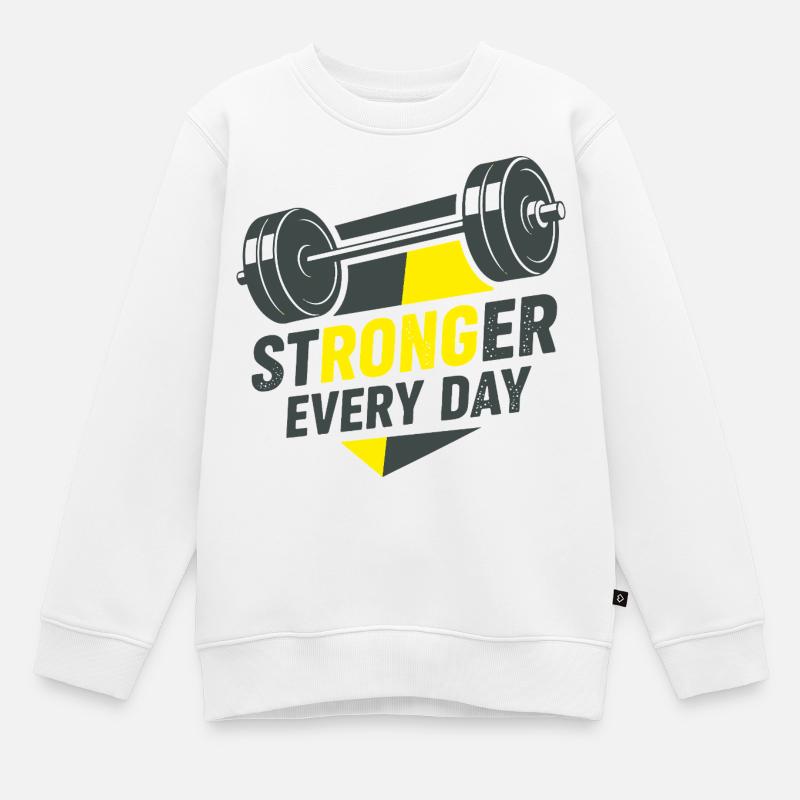 design_001 - Kinder Premium Organic Sweatshirt - Weiß