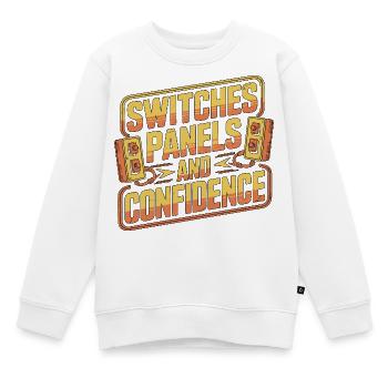 Industrial Electrician Switches Panels Maintenance - Kids Premium Organic Sweatshirt - white - Front - AI Model Kid Male (0cm)
