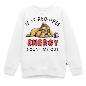 Braucht Golden Retriever Energie? Count Me Out Design - Kinder Premium Organic Sweatshirt - Weiß - Vorne - AI Model Kid Male (0cm)