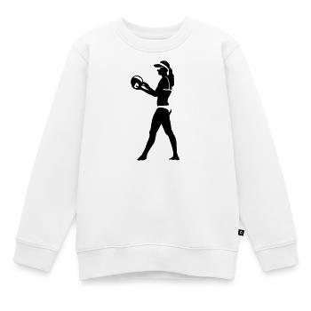 Beachvolleyball - Kinder Premium Organic Sweatshirt - Weiß - Vorne - AI Model Kid Male (0cm)
