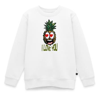 ICH LIEBE DICH - Kinder Premium Organic Sweatshirt - Weiß - Vorne - AI Model Kid Male (0cm)