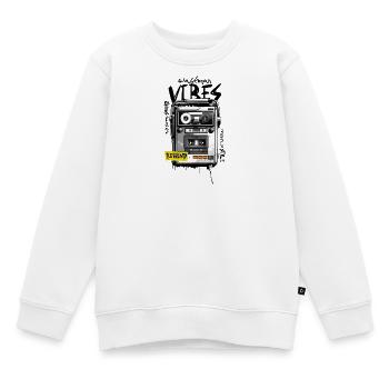 Retro Cassette Graffiti Device - Kids Premium Organic Sweatshirt - white - Front - AI Model Kid Male (0cm)