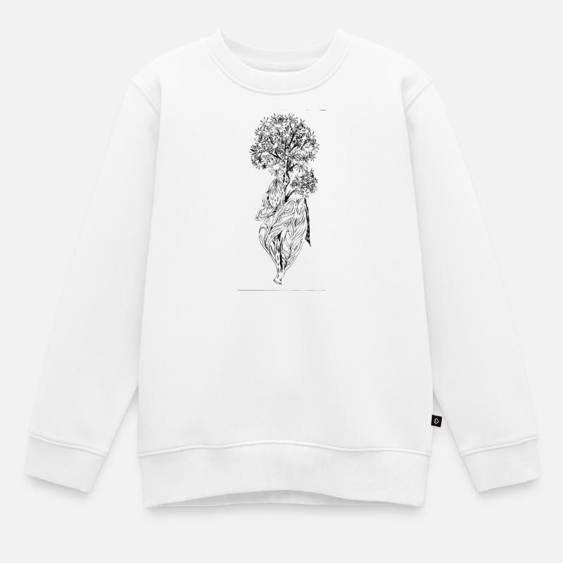 Flower - Kinder Premium Organic Sweatshirt - Weiß