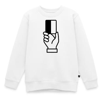 Schiedsrichter Karte Platzverweis Vektor - Kinder Premium Organic Sweatshirt - Weiß - Vorne - AI Model Kid Male (0cm)