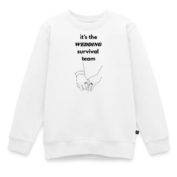 Zweisamkeit Linienkunst - Kinder Premium Organic Sweatshirt - Weiß - Vorne - AI Model Kid Male (0cm)