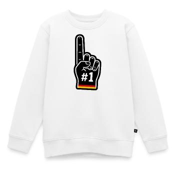 Nummer Eins Deutschland Fan - Kinder Premium Organic Sweatshirt - Weiß - Vorne - AI Model Kid Male (0cm)
