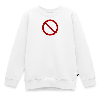 Interdit T-Shirt Cadeau Humour - Sweat Premium enfant bio - blanc - Devant - AI Model Kid Male (0cm)