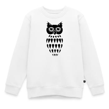 stilisierte Eule - Kinder Premium Organic Sweatshirt - Weiß - Vorne - AI Model Kid Male (0cm)