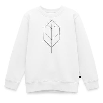 blatt kontur - Kinder Premium Organic Sweatshirt - Weiß - Vorne - AI Model Kid Male (0cm)