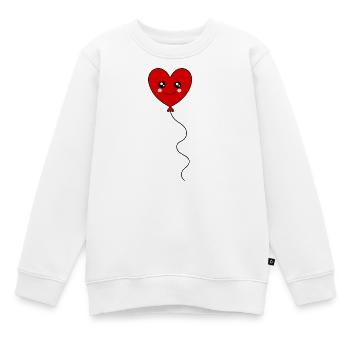 coeur rouge coeur rouge coeur rouge coeur rouge - Sweat Premium enfant bio - blanc - Devant - AI Model Kid Male (0cm)