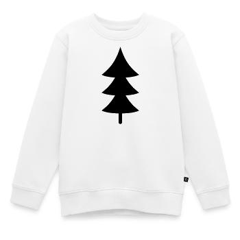 Tanne - Kinder Premium Organic Sweatshirt - Weiß - Vorne - AI Model Kid Male (0cm)