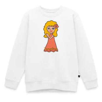Sternzeichen Jungfrau Cartoon Blumenkind - Kinder Premium Organic Sweatshirt - Weiß - Vorne - AI Model Kid Male (0cm)