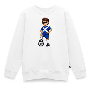 Soccer Boy Scotland Fan Drapeau écossais - Sweat Premium enfant bio - blanc - Devant - AI Model Kid Male (0cm)