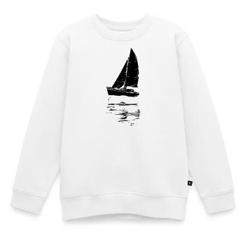 Voile - Sweat Premium enfant bio - blanc - Devant - AI Model Kid Male (0cm)
