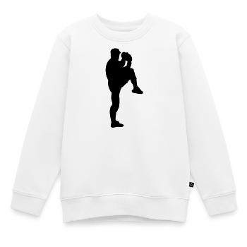 pitcher - Kinder Premium Organic Sweatshirt - Weiß - Vorne - AI Model Kid Male (0cm)