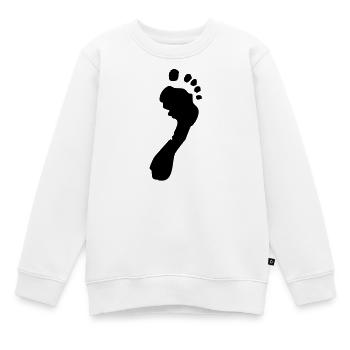 Fussabdruck - Kinder Premium Organic Sweatshirt - Weiß - Vorne - AI Model Kid Male (0cm)