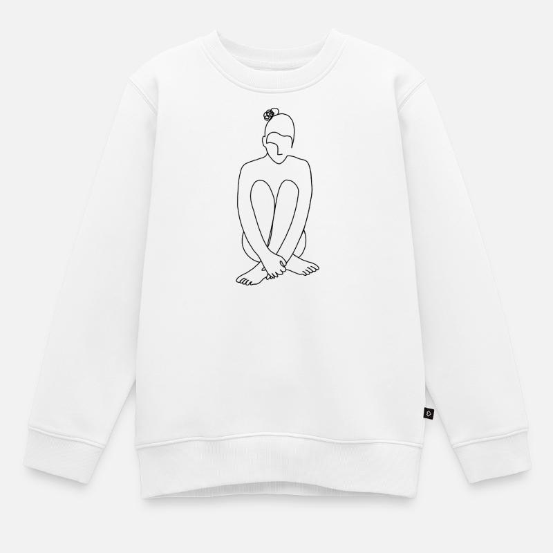 Dedans - Sweat Premium enfant bio - blanc