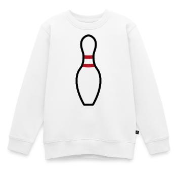 Bowling Pin - Kinder Premium Organic Sweatshirt - Weiß - Vorne - AI Model Kid Male (0cm)