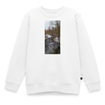 Rivière d’hiver dans le brouillard - Sweat Premium enfant bio - blanc - Devant - AI Model Kid Male (0cm)