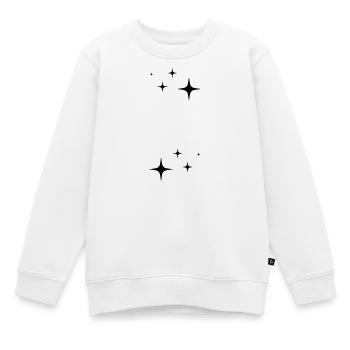Funkeln Glitzer Sterne - Kinder Premium Organic Sweatshirt - Weiß - Vorne - AI Model Kid Male (0cm)