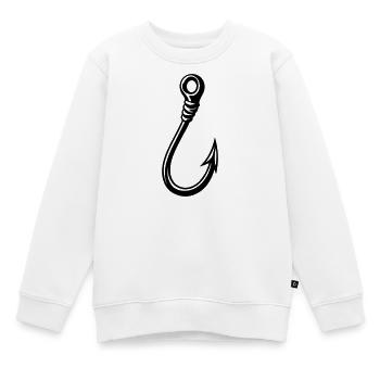 Icône d’hameçon - Sweat Premium enfant bio - blanc - Devant - AI Model Kid Male (0cm)