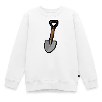 Pixel Shovel - Sweat Premium enfant bio - blanc - Devant - AI Model Kid Male (0cm)