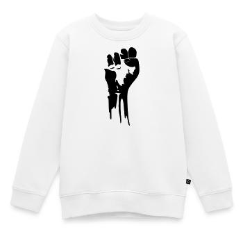 Faust- BLACK - Kinder Premium Organic Sweatshirt - Weiß - Vorne - AI Model Kid Male (0cm)
