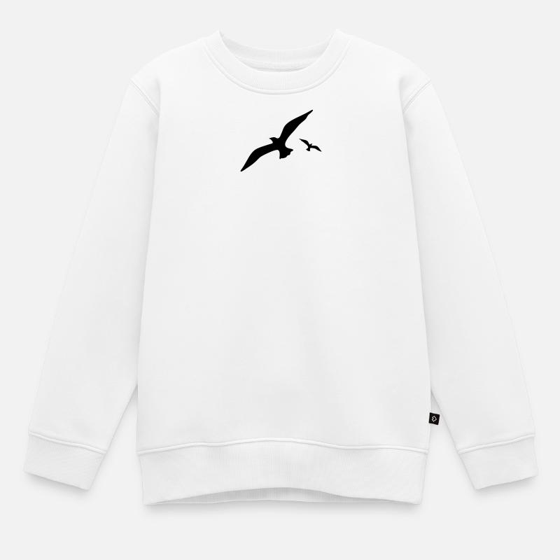Möwe - Kinder Premium Organic Sweatshirt - Weiß