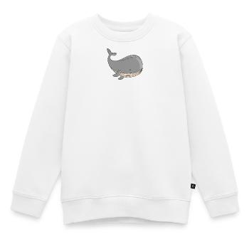 Wal - Kinder Premium Organic Sweatshirt - Weiß - Vorne - AI Model Kid Male (0cm)