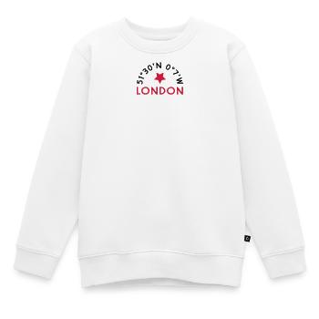 Londres - Sweat Premium enfant bio - blanc - Devant - AI Model Kid Male (0cm)