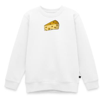 Fromage - Sweat Premium enfant bio - blanc - Devant - AI Model Kid Male (0cm)