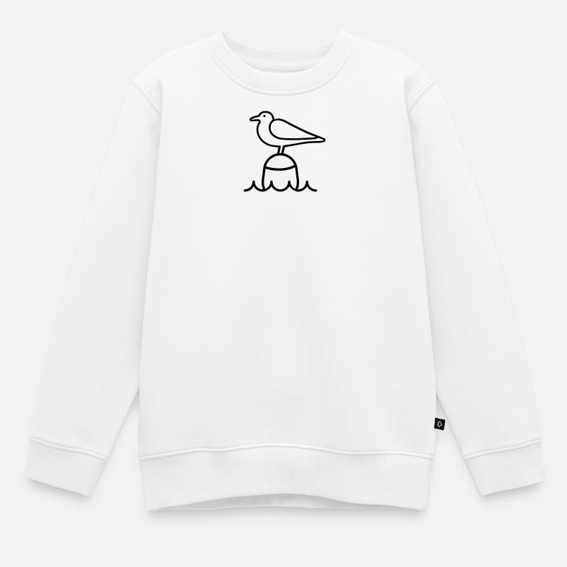 Möwe Moin - Kinder Premium Organic Sweatshirt - Weiß